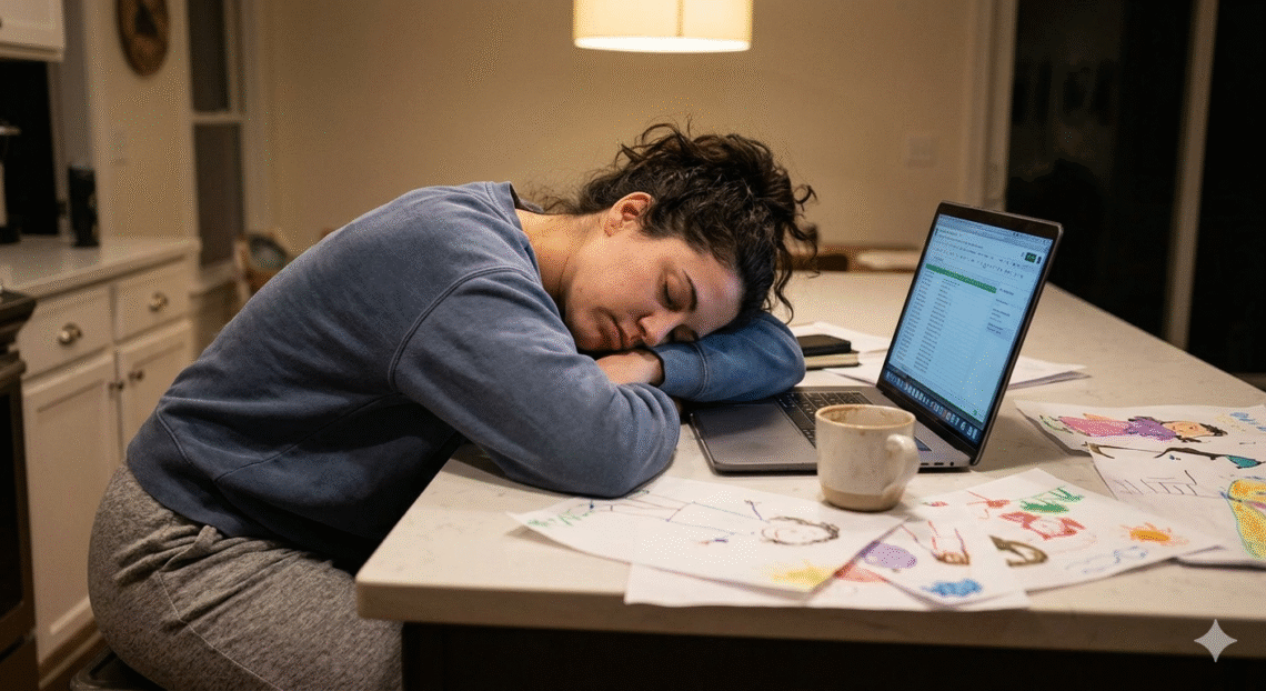remote work mom burnout at home
